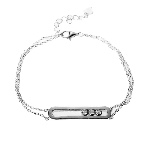 нежна сребърна гривна