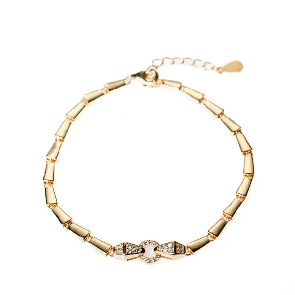 сребърна гривна две змии