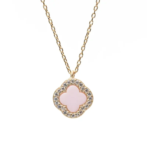 колие със седеф в златисто